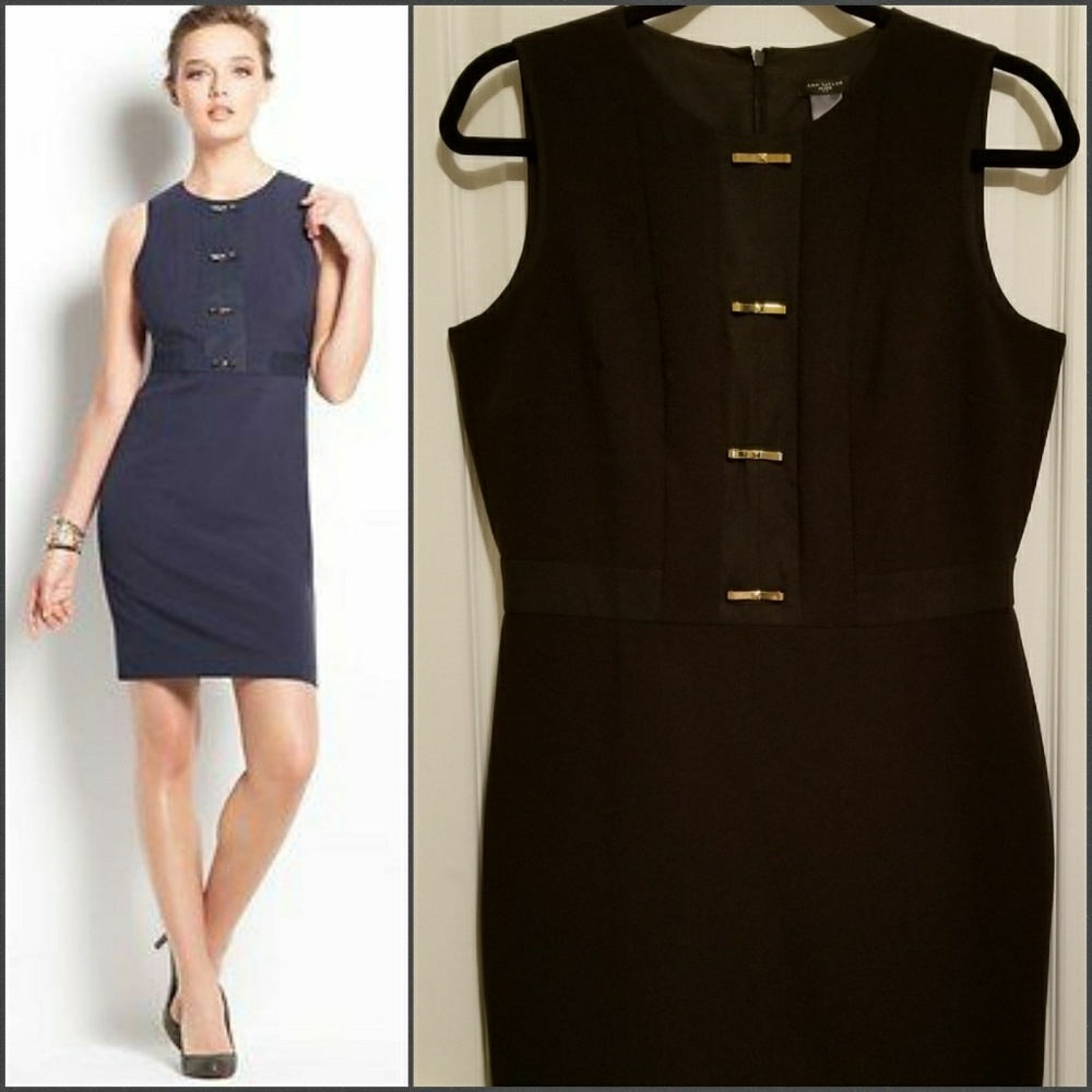 NWT Ann Taylor Black Knee Length Sheath Dress